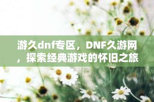游久dnf专区,DNF久游网,探索经典游戏的怀旧之旅 游久dnf专区,DNF久游网,探索经典游戏的怀旧之旅