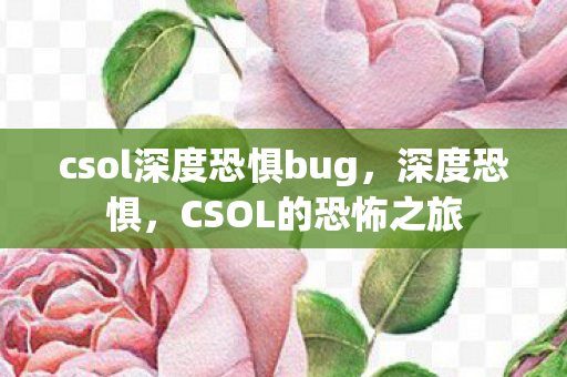 csol深度恐惧bug，深度恐惧，CSOL的恐怖之旅
