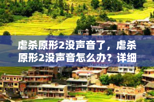 虐杀原形2没声音了，虐杀原形2没声音怎么办？详细解决方案分享