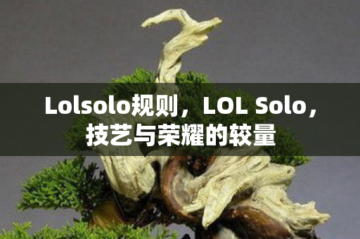 Lolsolo规则，LOL Solo，技艺与荣耀的较量