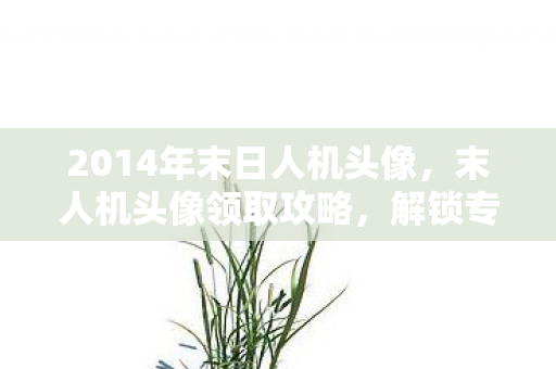 2014年末日人机头像，末人机头像领取攻略，解锁专属个性头像，打造独特风格！