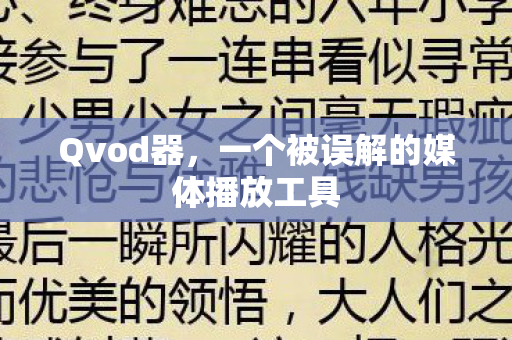 Qvod器,一个被误解的媒体播放工具 Qvod器,一个被误解的媒体播放工具