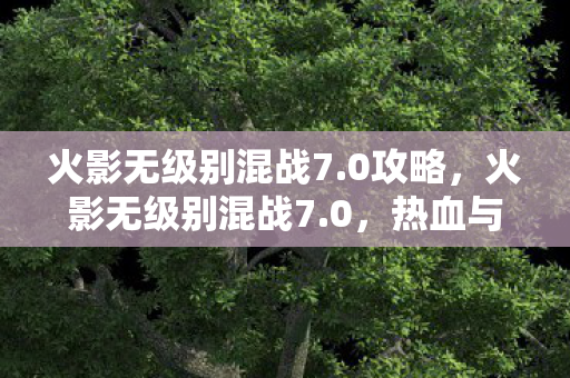 火影无级别混战7.0攻略，火影无级别混战7.0，热血与荣耀的终极对决
