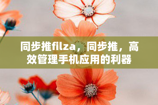 同步推filza，同步推，高效管理手机应用的利器