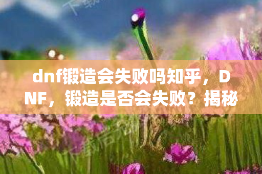 dnf锻造会失败吗知乎，DNF，锻造是否会失败？揭秘游戏内锻造系统的真相