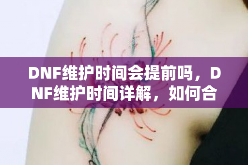 DNF维护时间会提前吗，DNF维护时间详解，如何合理安排游戏时间，避免错过重要更新