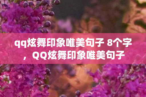 qq炫舞印象唯美句子 8个字，QQ炫舞印象唯美句子
