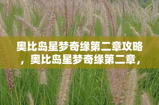 奥比岛星梦奇缘第二章攻略,奥比岛星梦奇缘第二章,探索未知,追寻梦想 奥比岛星梦奇缘第二章攻略,奥比岛星梦奇缘第二章,探索未知,追寻梦想