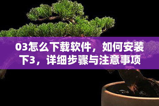 03怎么下载软件，如何安装下3，详细步骤与注意事项