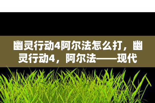 幽灵行动4阿尔法怎么打,幽灵行动4,阿尔法——现代战争中的隐秘行动 幽灵行动4阿尔法怎么打,幽灵行动4,阿尔法——现代战争中的隐秘行动