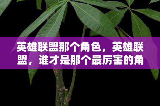 英雄联盟那个角色，英雄联盟，谁才是那个最厉害的角色？