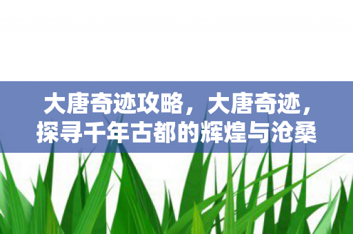 大唐奇迹攻略，大唐奇迹，探寻千年古都的辉煌与沧桑