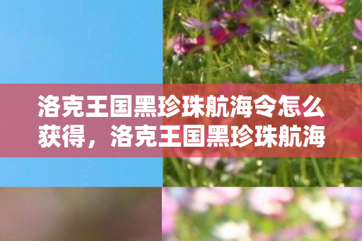 洛克王国黑珍珠航海令怎么获得,洛克王国黑珍珠航海令,一场关于勇气与智慧的冒险 洛克王国黑珍珠航海令怎么获得,洛克王国黑珍珠航海令,一场关于勇气与智慧的冒险