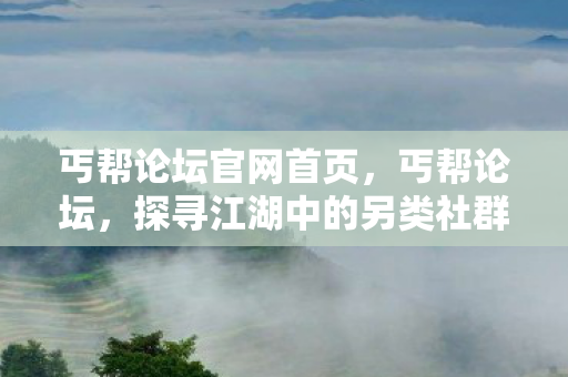 丐帮论坛官网首页,丐帮论坛,探寻江湖中的另类社群 丐帮论坛官网首页,丐帮论坛,探寻江湖中的另类社群