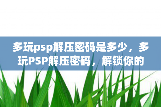 多玩psp解压密码是多少，多玩PSP解压密码，解锁你的娱乐新体验