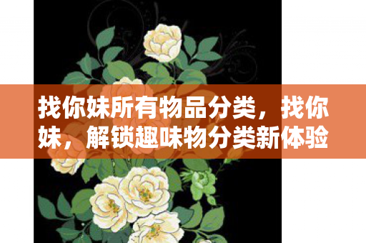 找你妹所有物品分类，找你妹，解锁趣味物分类新体验