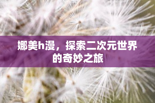 娜美h漫,探索二次元世界的奇妙之旅 娜美h漫,探索二次元世界的奇妙之旅