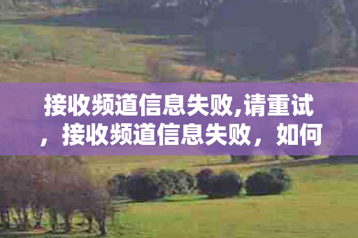 接收频道信息失败,请重试，接收频道信息失败，如何排查与解决