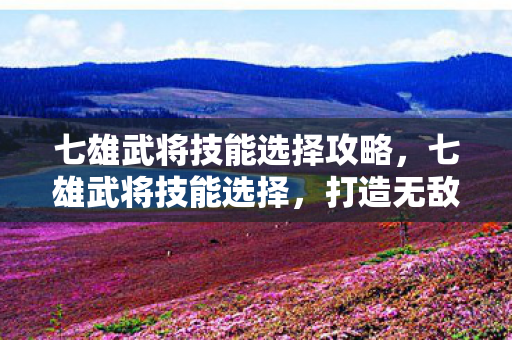 七雄武将技能选择攻略,七雄武将技能选择,打造无敌战斗力的关键 七雄武将技能选择攻略,七雄武将技能选择,打造无敌战斗力的关键