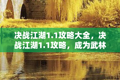 决战江湖1.1攻略大全，决战江湖1.1攻略，成为武林霸主的秘密