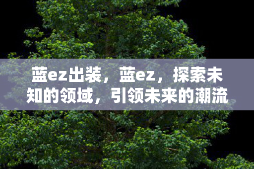 蓝ez出装，蓝ez，探索未知的领域，引领未来的潮流