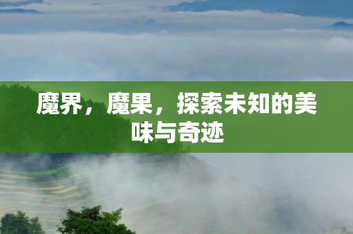 魔界，魔果，探索未知的美味与奇迹