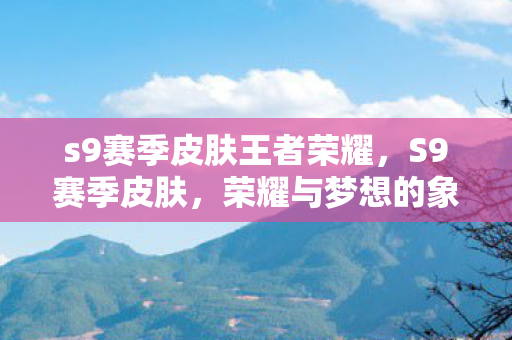 s9赛季皮肤王者荣耀，S9赛季皮肤，荣耀与梦想的象征