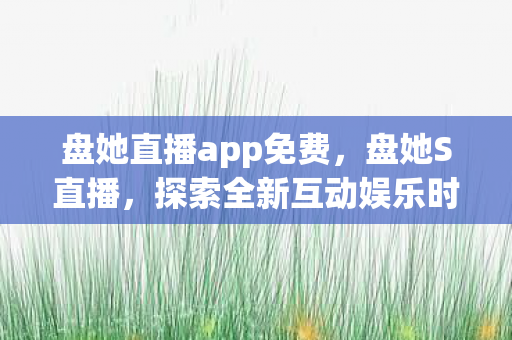 盘她直播app免费，盘她S直播，探索全新互动娱乐时代