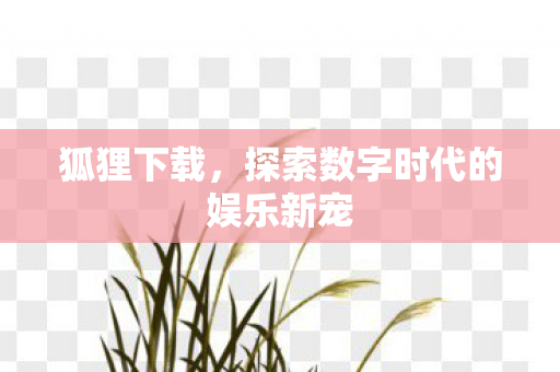 狐狸下载,探索数字时代的娱乐新宠 狐狸下载,探索数字时代的娱乐新宠