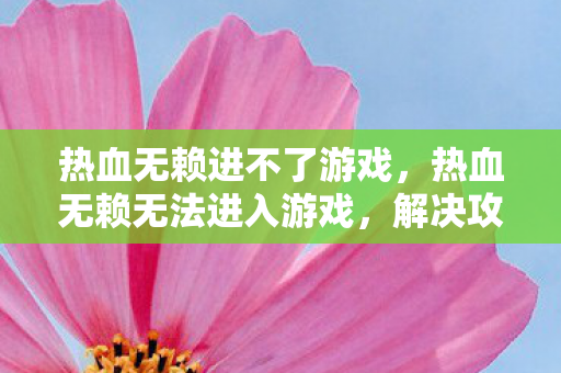 热血无赖进不了游戏,热血无赖无法进入游戏,解决攻略与常见问题排查 热血无赖进不了游戏,热血无赖无法进入游戏,解决攻略与常见问题排查