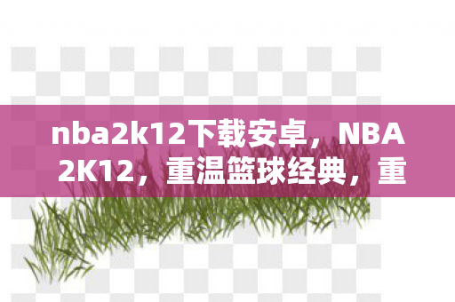 nba2k12下载安卓，NBA 2K12，重温篮球经典，重温青春记忆