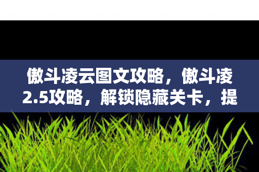 傲斗凌云图文攻略，傲斗凌2.5攻略，解锁隐藏关卡，提升战力，成为最强王者