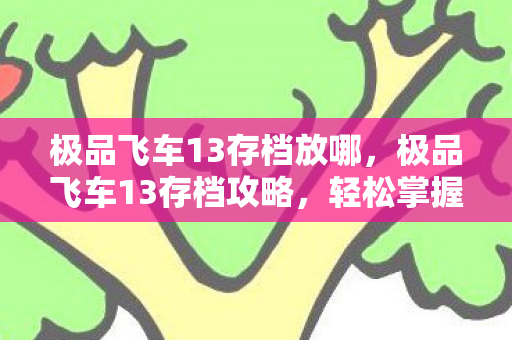 极品飞车13存档放哪，极品飞车13存档攻略，轻松掌握游戏进度，畅游速度与激情的世界
