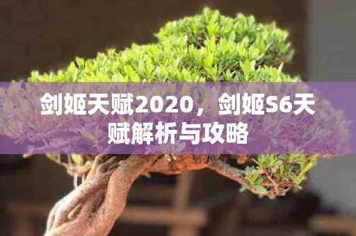 剑姬天赋2020，剑姬S6天赋解析与攻略