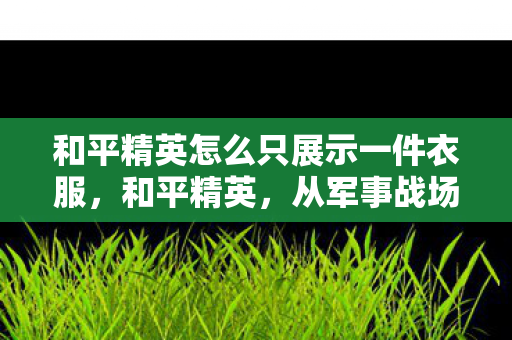 和平精英怎么只展示一件衣服,和平精英,从军事战场到时尚舞台的华丽转身 和平精英怎么只展示一件衣服,和平精英,从军事战场到时尚舞台的华丽转身