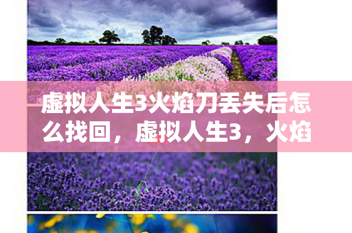 虚拟人生3火焰刀丢失后怎么找回，虚拟人生3，火焰刀的秘密