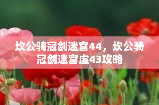 坎公骑冠剑迷宫44，坎公骑冠剑迷宫虚43攻略