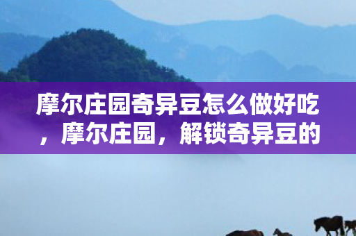 摩尔庄园奇异豆怎么做好吃，摩尔庄园，解锁奇异豆的美味秘密