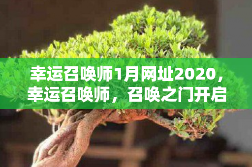 幸运召唤师1月网址2020，幸运召唤师，召唤之门开启，神秘宝藏等你探寻—一月新网址揭秘