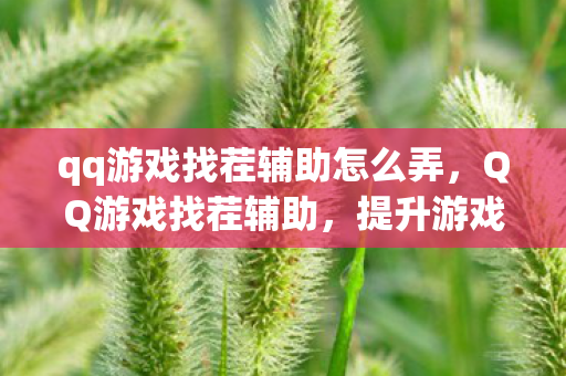 qq游戏找茬辅助怎么弄，QQ游戏找茬辅助，提升游戏体验的利器