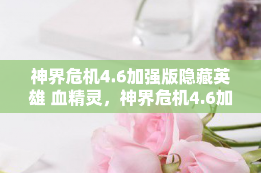 神界危机4.6加强版隐藏英雄 血精灵，神界危机4.6加强版，重塑经典，挑战极限
