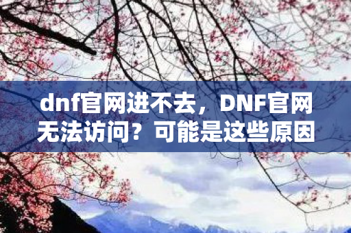 dnf官网进不去，DNF官网无法访问？可能是这些原因导致的