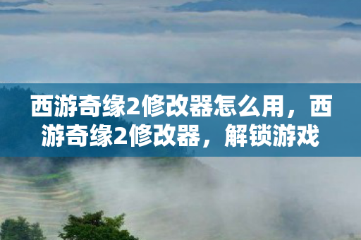 西游奇缘2修改器怎么用，西游奇缘2修改器，解锁游戏新境界的利器