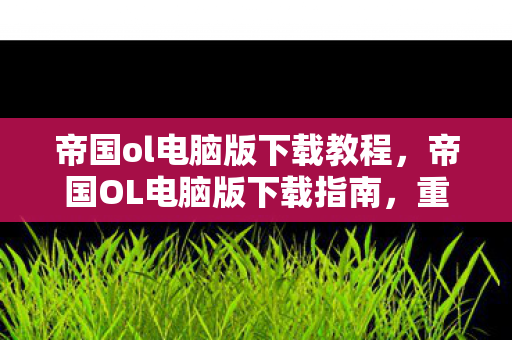 帝国ol电脑版下载教程，帝国OL电脑版下载指南，重温经典，再续传奇