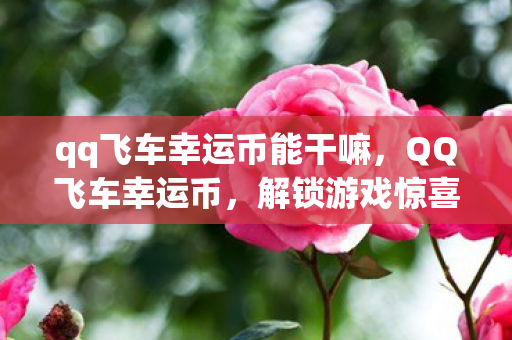 qq飞车幸运币能干嘛，QQ飞车幸运币，解锁游戏惊喜，提升赛车性能