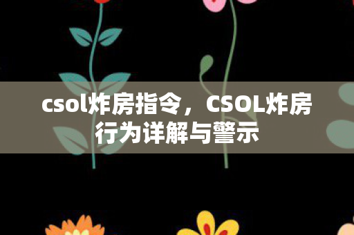 csol炸房指令，CSOL炸房行为详解与警示