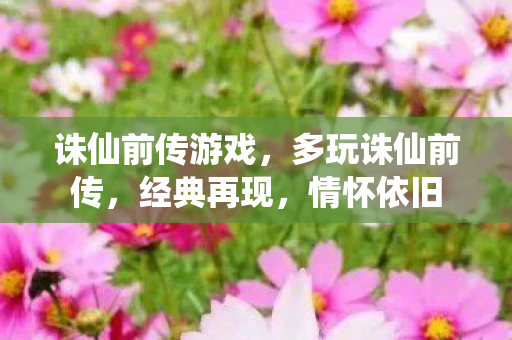 诛仙前传游戏，多玩诛仙前传，经典再现，情怀依旧