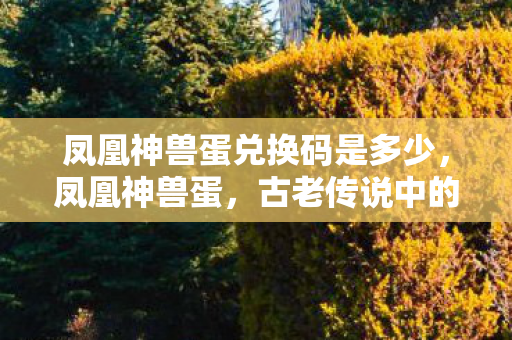 凤凰神兽蛋兑换码是多少，凤凰神兽蛋，古老传说中的神秘宝藏