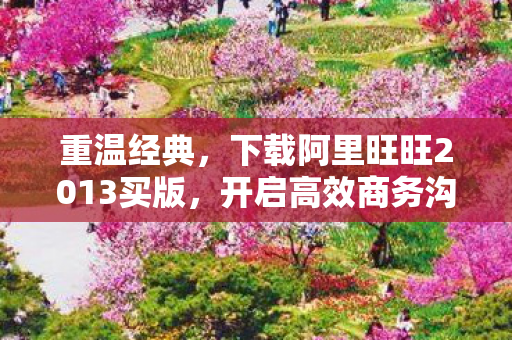 重温经典，下载阿里旺旺2013买版，开启高效商务沟通新篇章