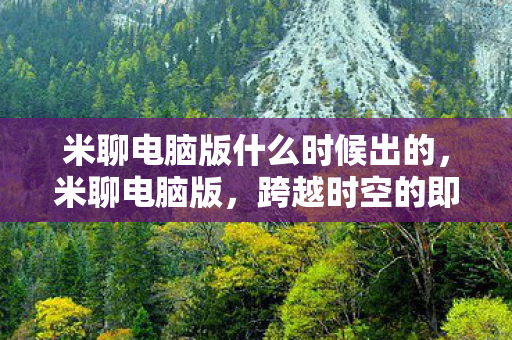 米聊电脑版什么时候出的，米聊电脑版，跨越时空的即时通讯新体验